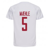Koszulka piłkarska Dania Joakim Maehle #5 Strój wyjazdowy MŚ 2022 tanio Krótki Rękaw